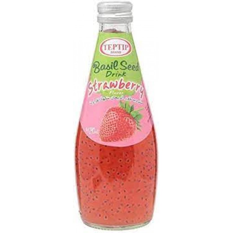 Teptip Basil Seed Strawberry Drink 290ml